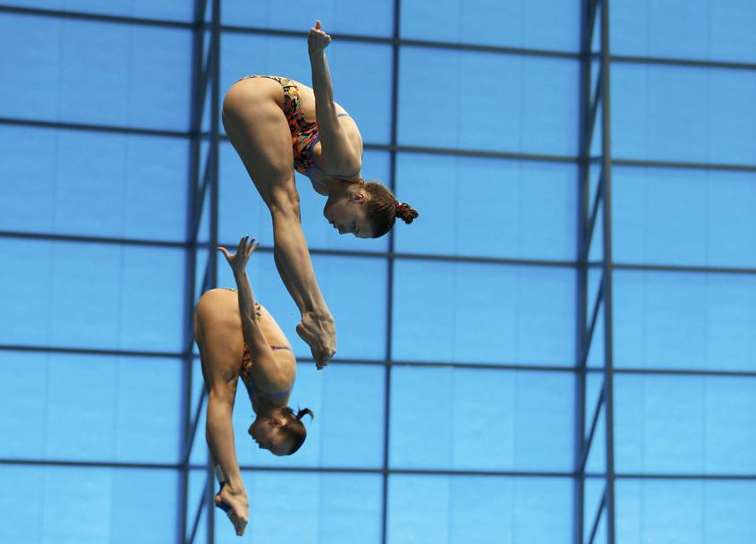 Le atlete russe Nadezhda Bazhina and Kristina Ilinykh in gara ai Campionati Europei di Londra (Reuters)